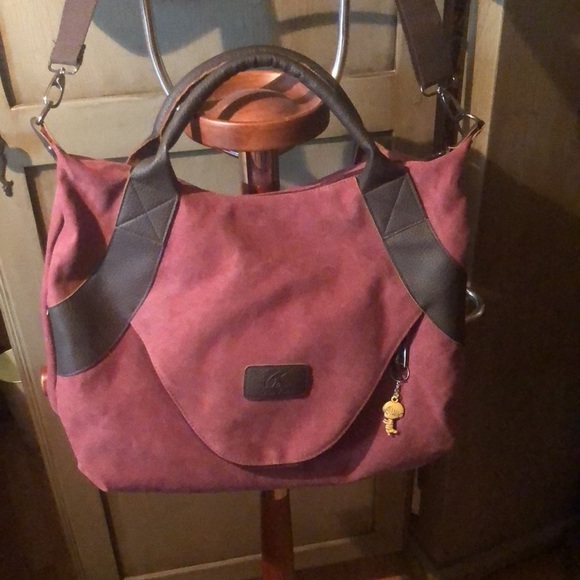 Women's Canvas K2 Handbag Vintage Large Pocket Shoulder Bag Hobo NWOT - Picture 3 of 8